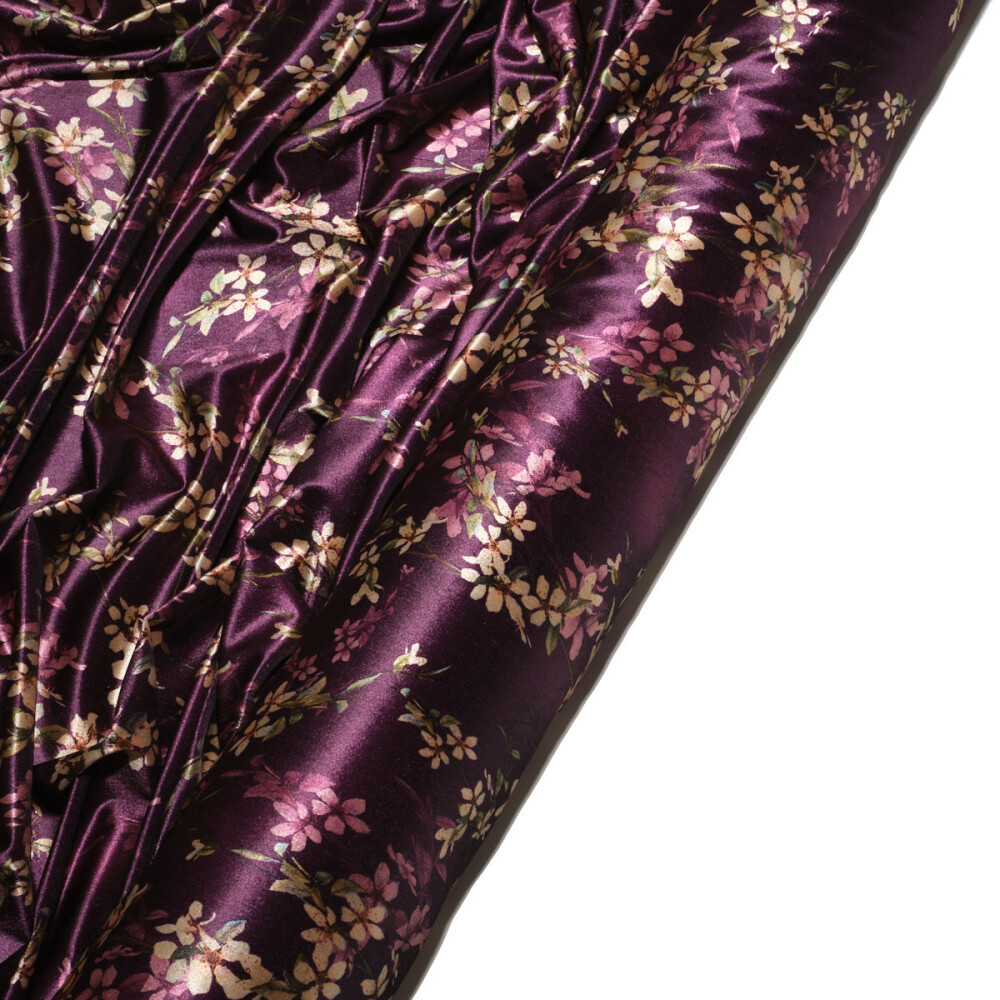 Catifea imprimata floral elastica Purple