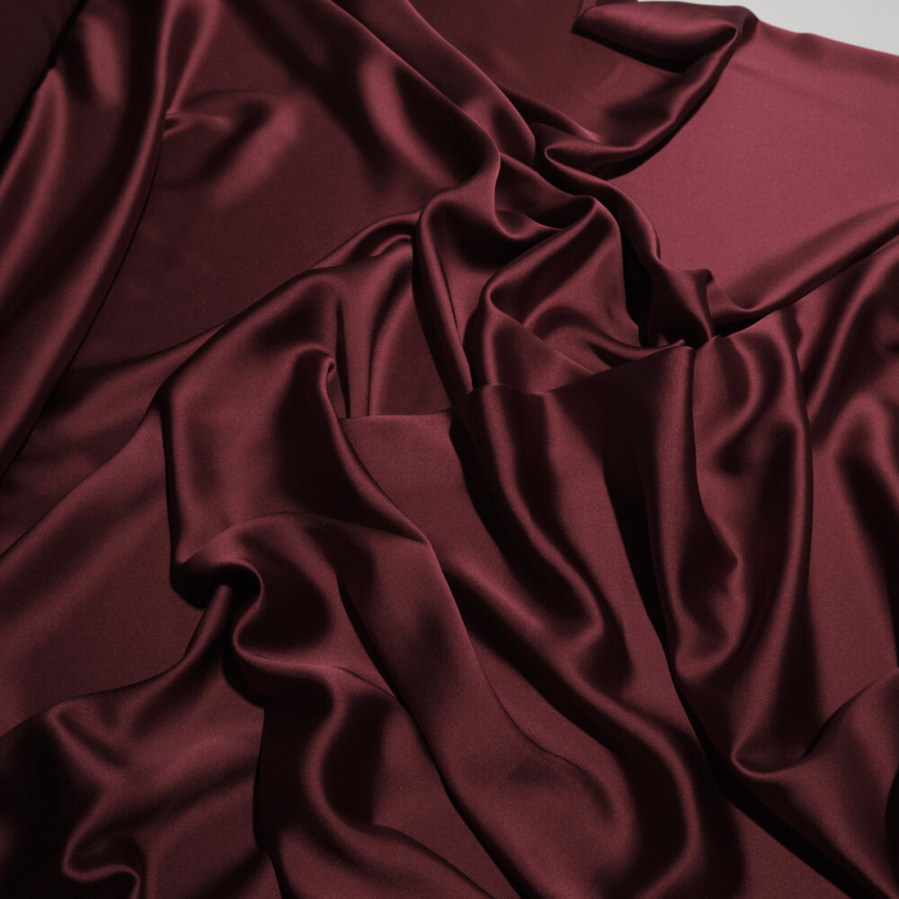 Crep satin elastic Francesca Burgundy