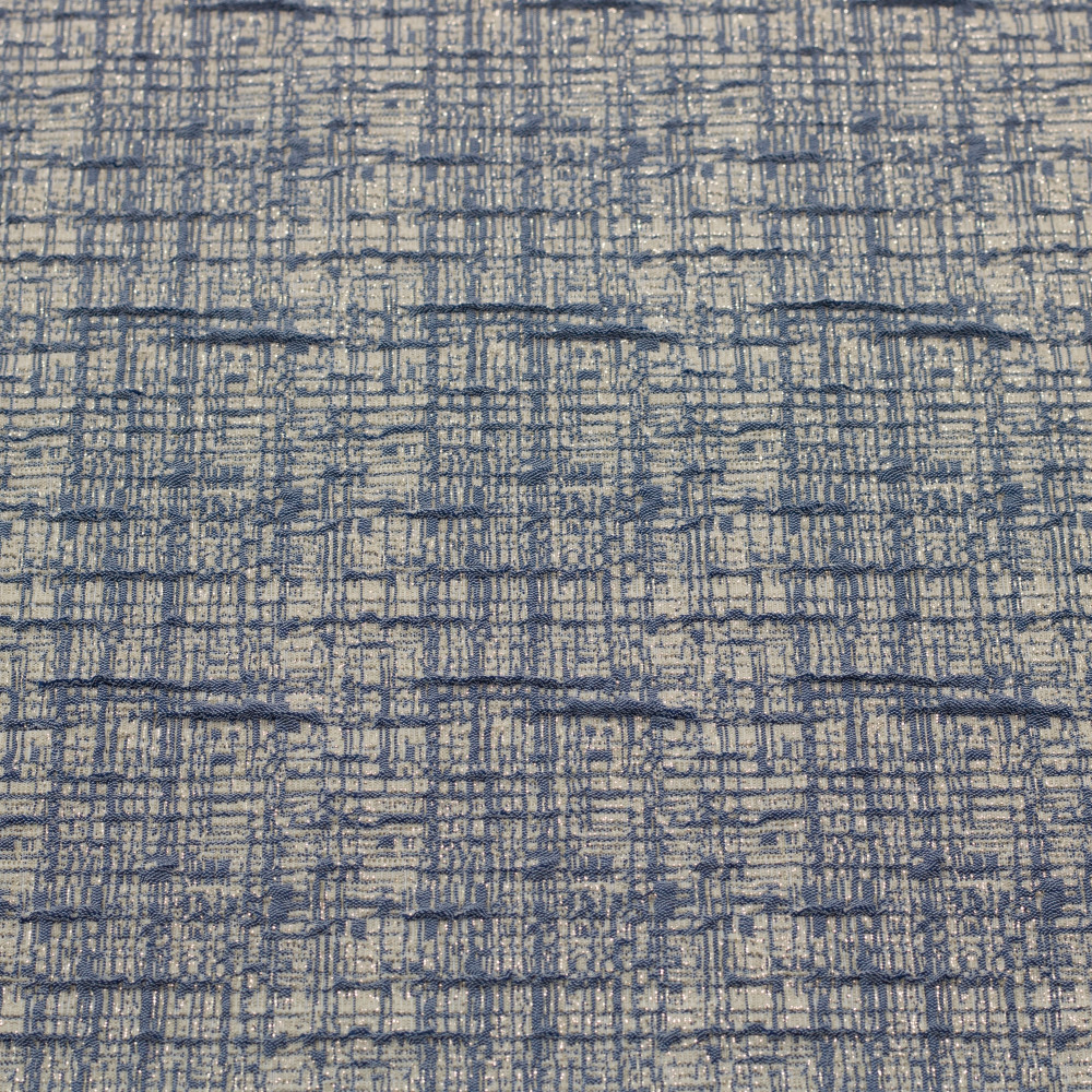 Jacquard Elastic Gri Bleu