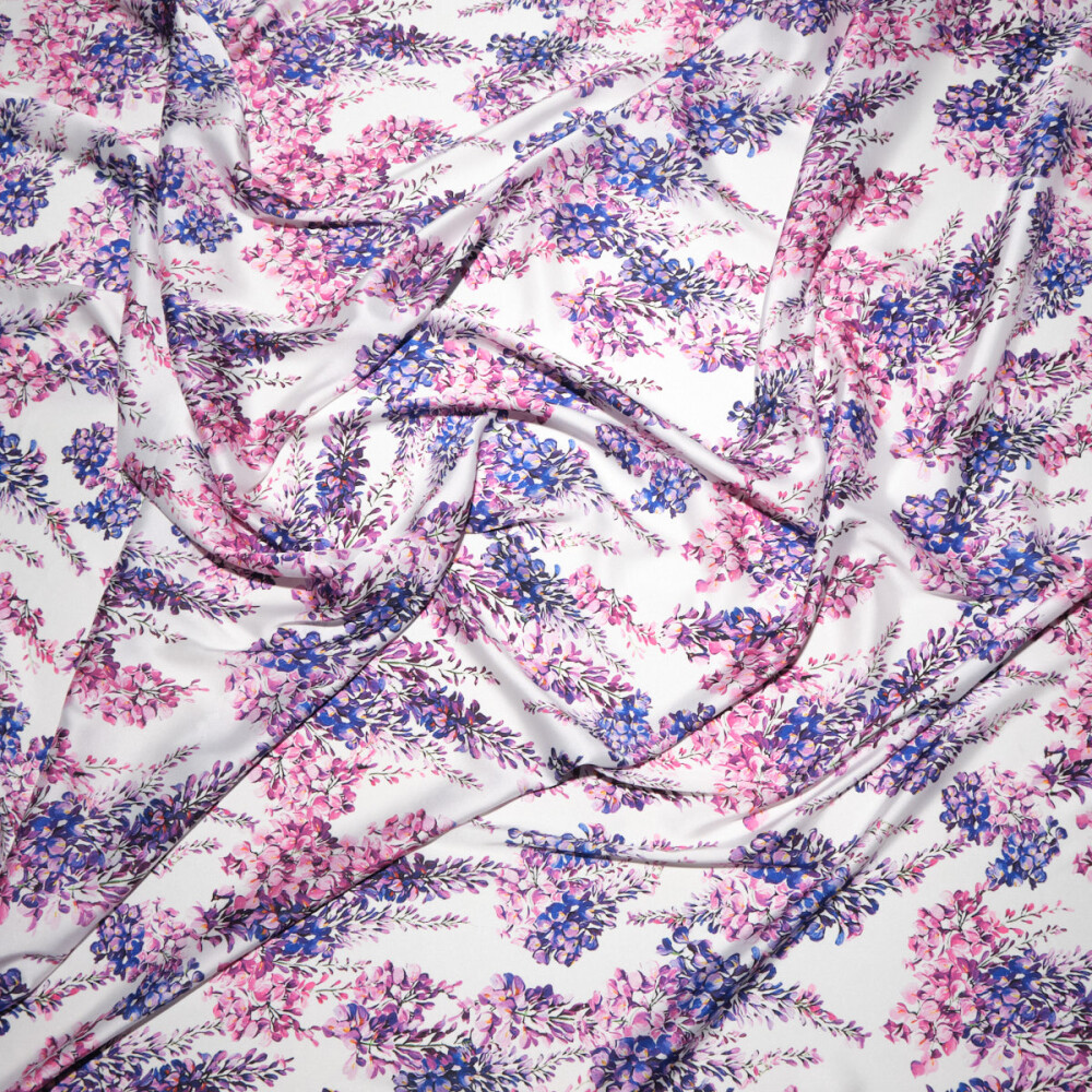 Matase imprimata digital cu motive abstracte