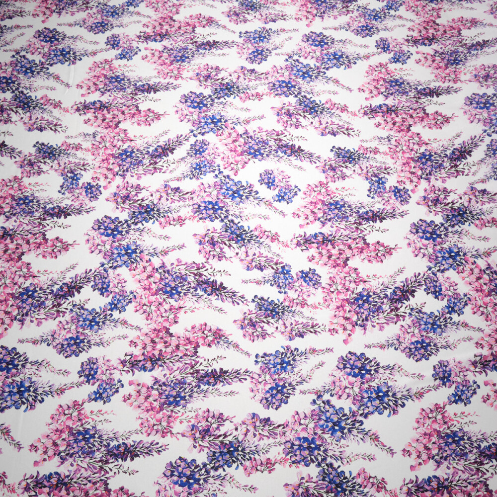 Matase imprimata digital cu motive abstracte