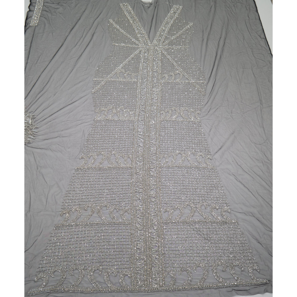 Aplicatie rochie lunga Argintiu