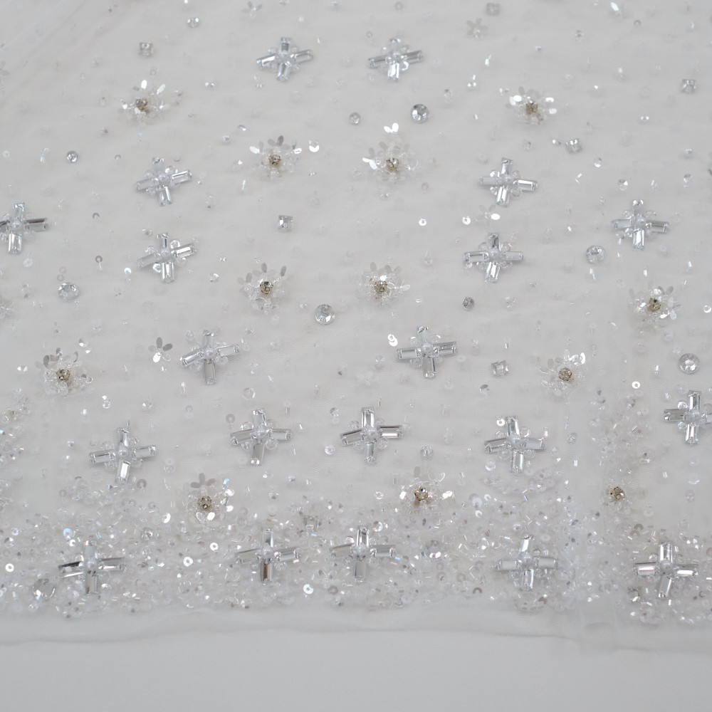 Dantela Bertha Silver Ivory