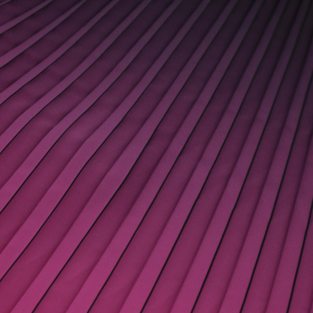 Material plisat in degrade pentru fuste lungi Negru Ciclamen