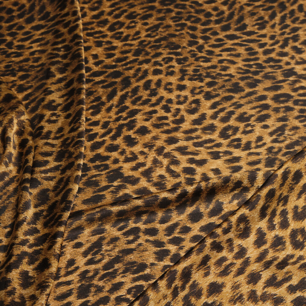 Matase sintetica imprimata digital cu animal print