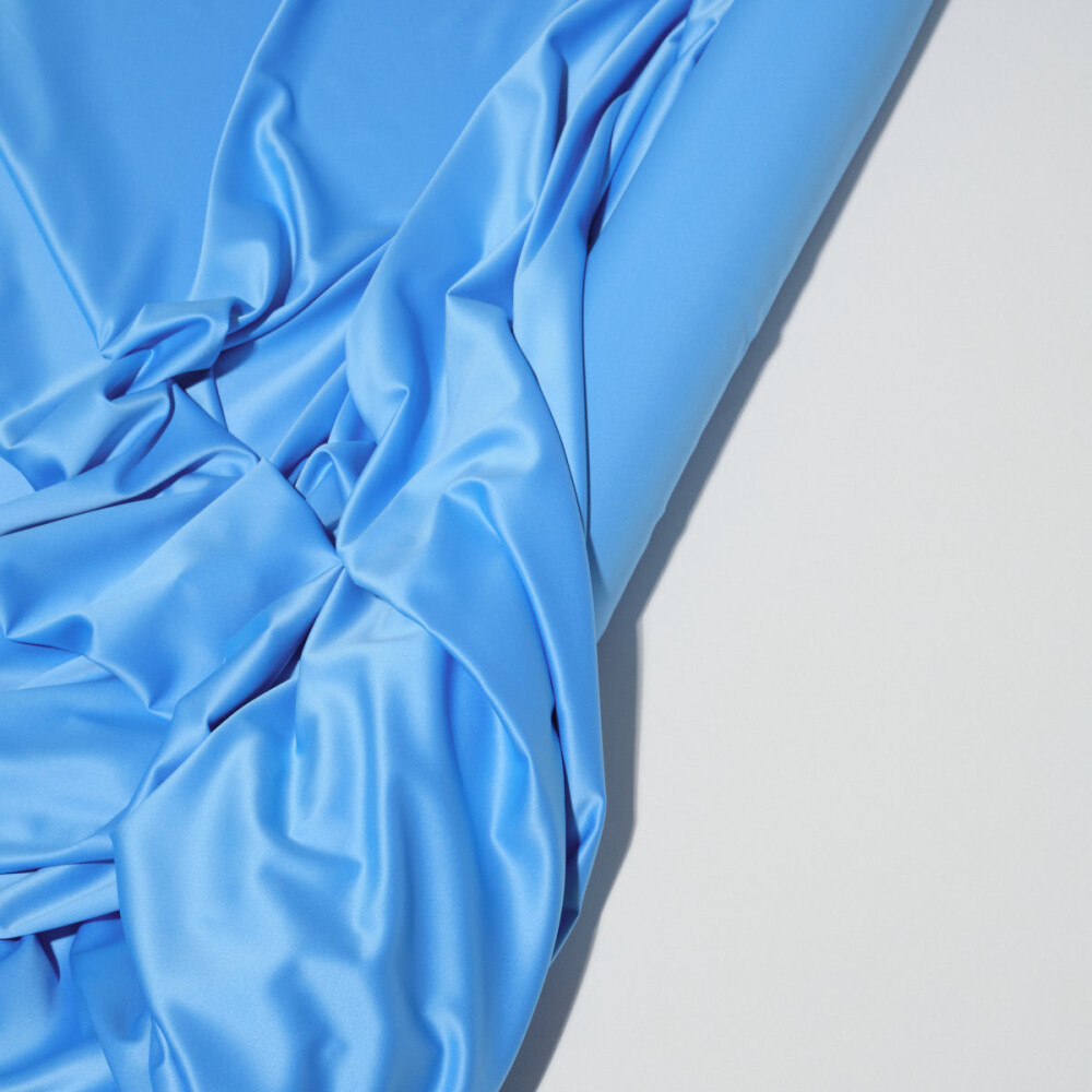 Matase sintetica elastica French Albastru tropical
