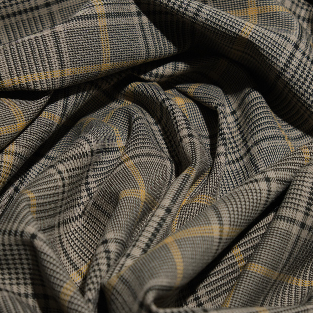 Stofa in carouri bej-gri