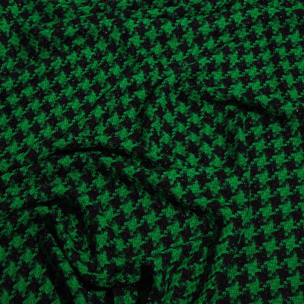 Stofa model pepit verde cu negru