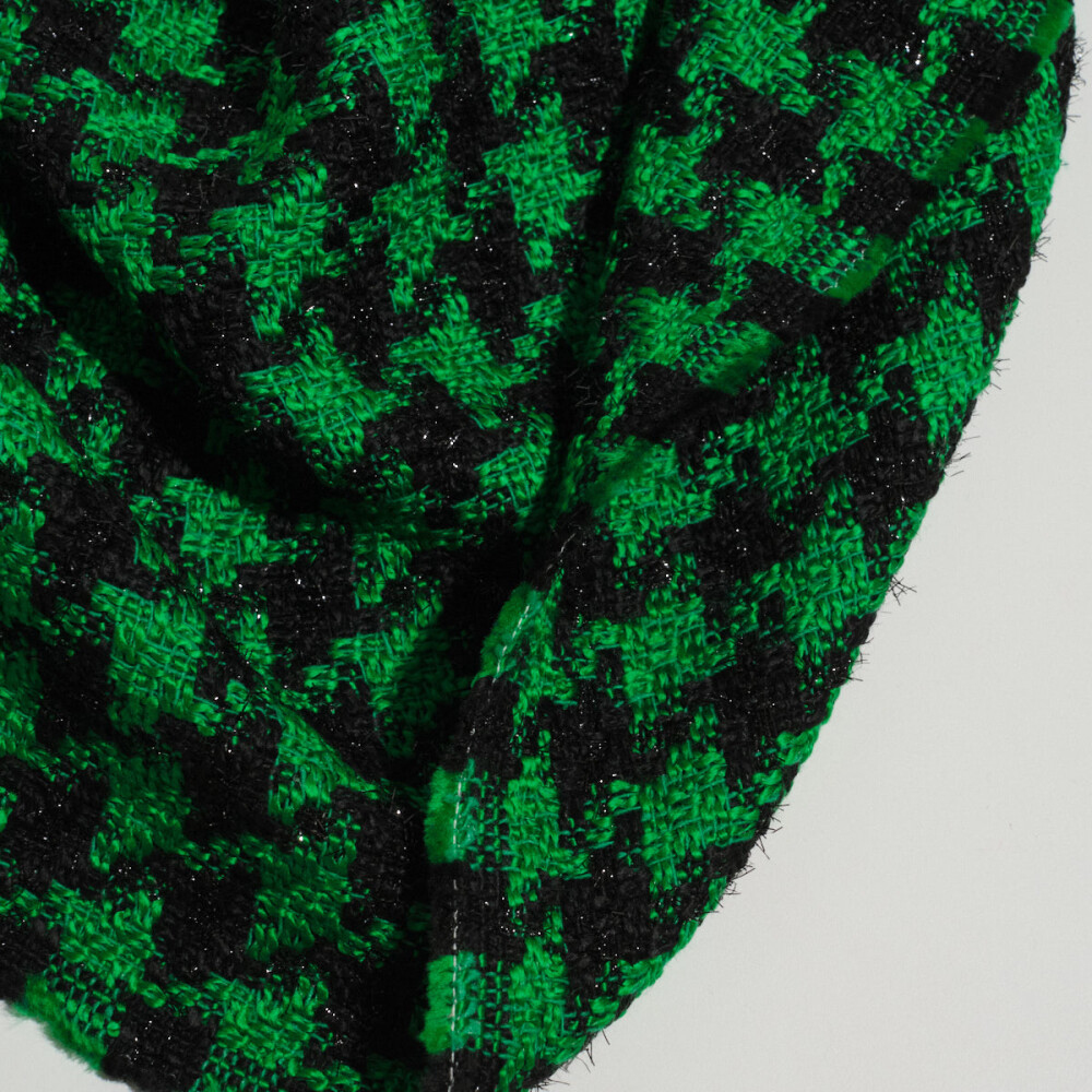 Stofa model pepit verde cu negru