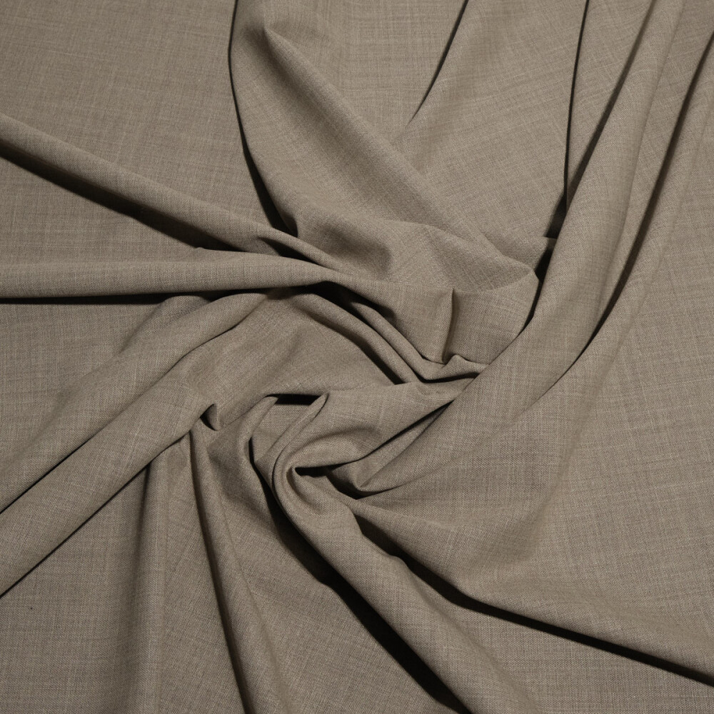 Stofa bej-taupe din lana elastica 