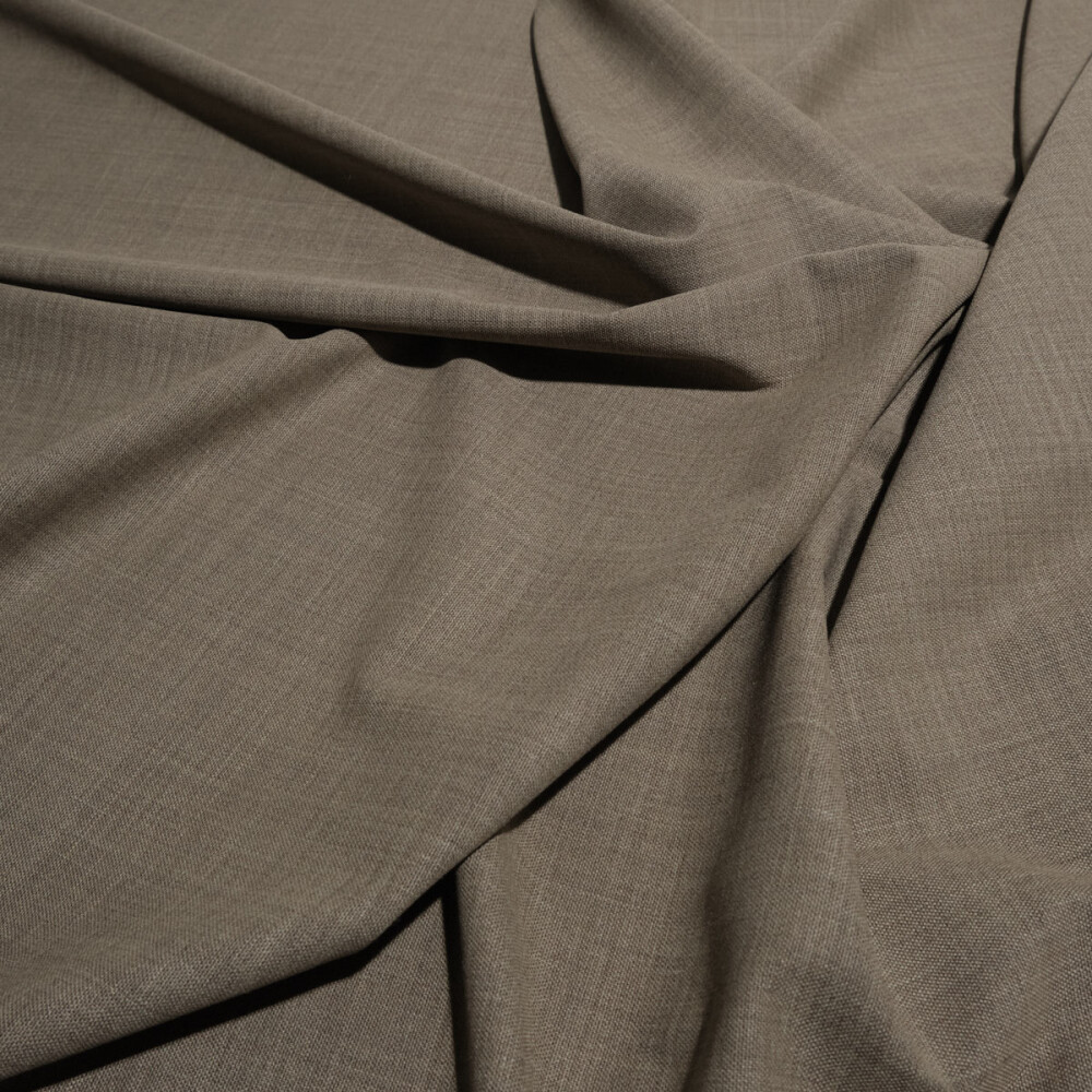 Stofa bej-taupe din lana elastica 