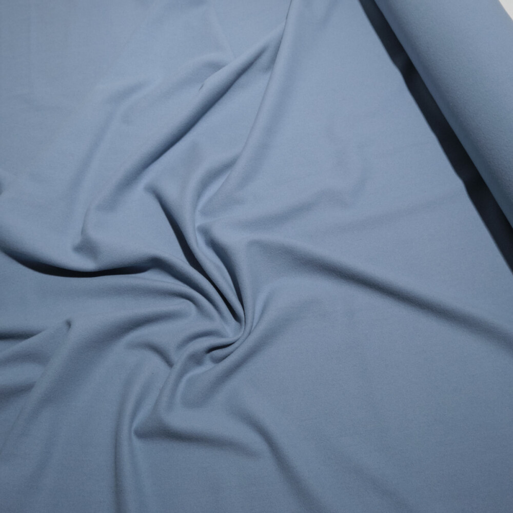 Stofa de lana Casha bleu - material gros, moale si elegant Stofa de lana Casha bleu - material gros, moale si elegant