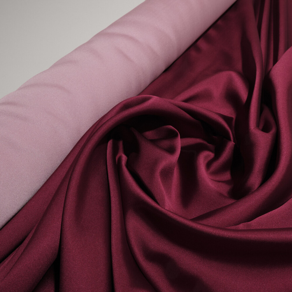 Tafta fixa cu doua fete Burgundy roz pal 