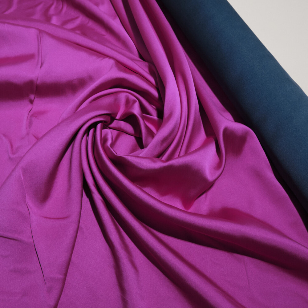 Tafta fixa cu doua fete Magenta Bleumarin