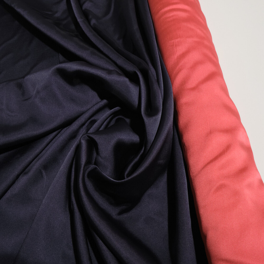 Tafta fixa cu doua fete Bleumarin coral