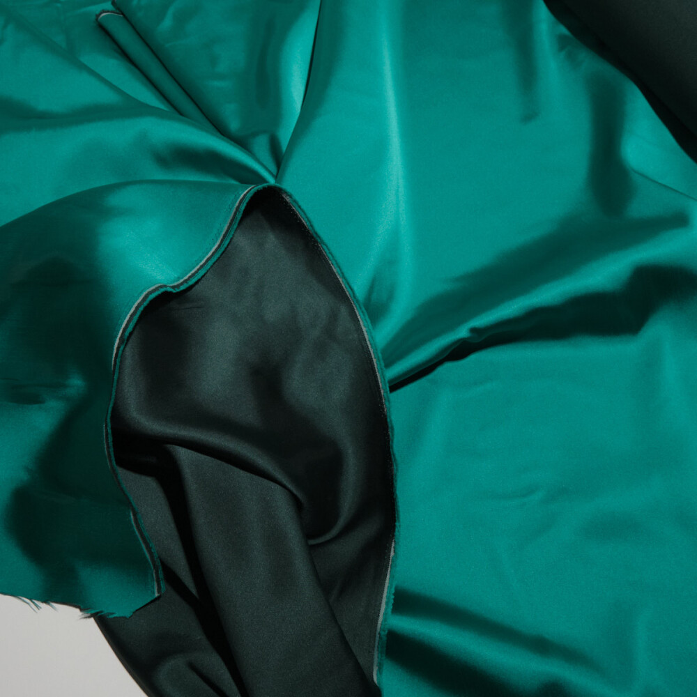 Tafta fixa cu doua fete Verde Smarald