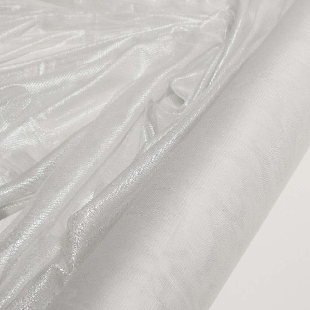 Tul de matase naturala peliculizat Silver White