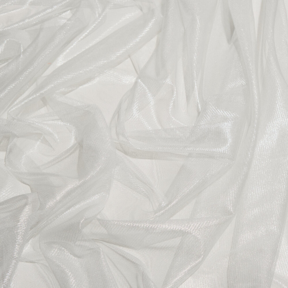 Tul de matase naturala peliculizat Silver White