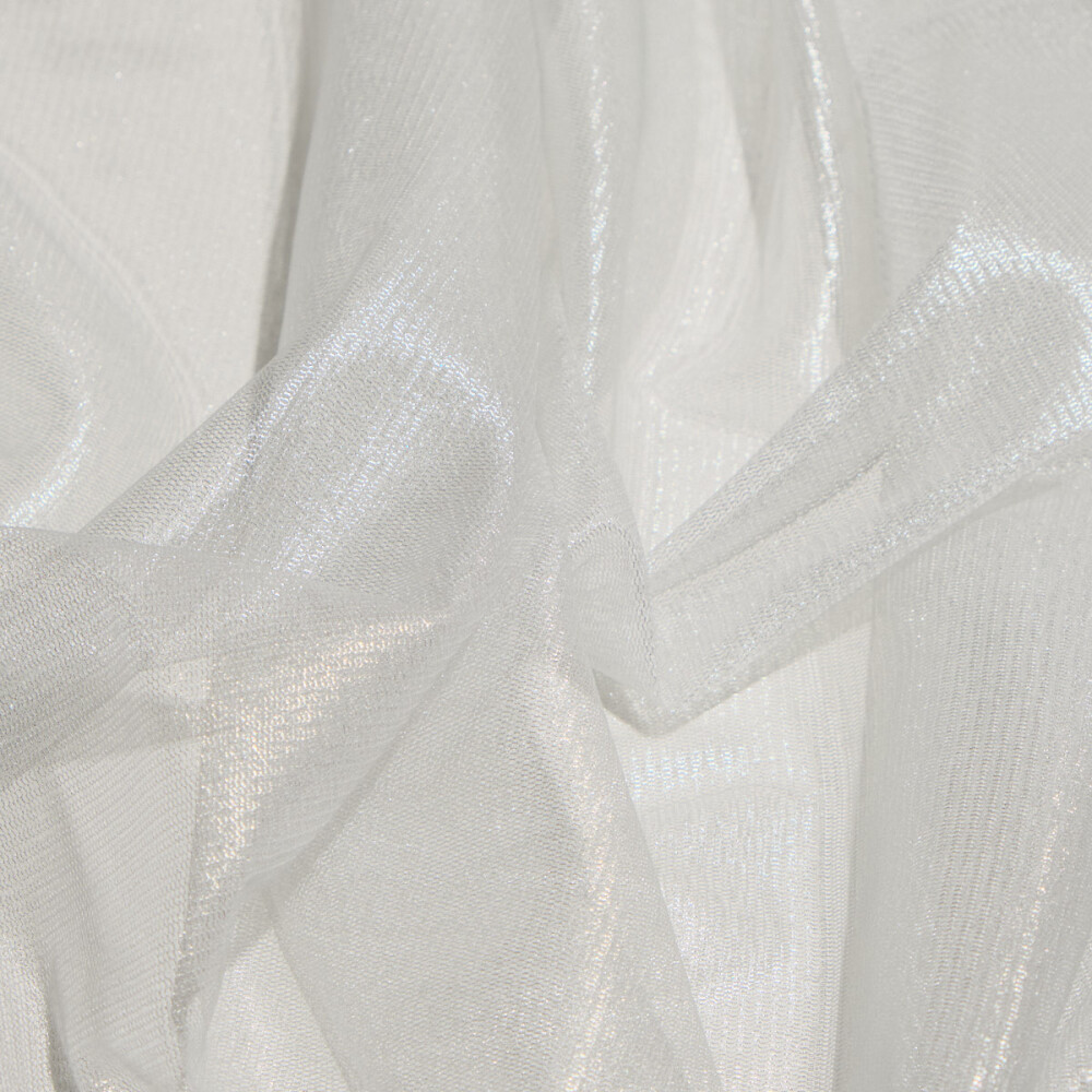 Tul de matase naturala peliculizat Silver White