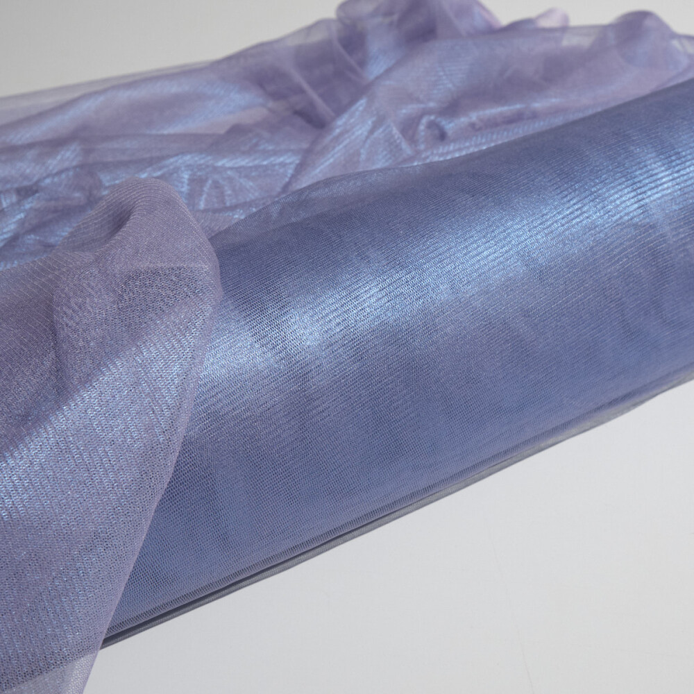 Tul de matase naturala peliculizat Cobalt