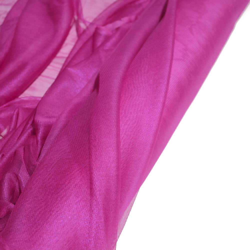 Tul de matase naturala peliculizat Fuchsia