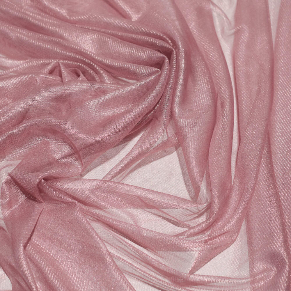 Tul de matase naturala peliculizat Nude rose