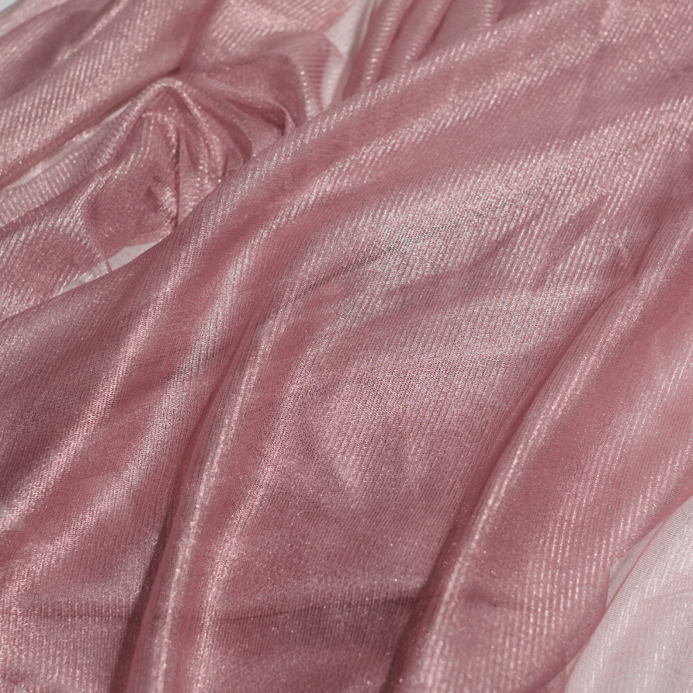 Tul de matase naturala peliculizat Nude rose