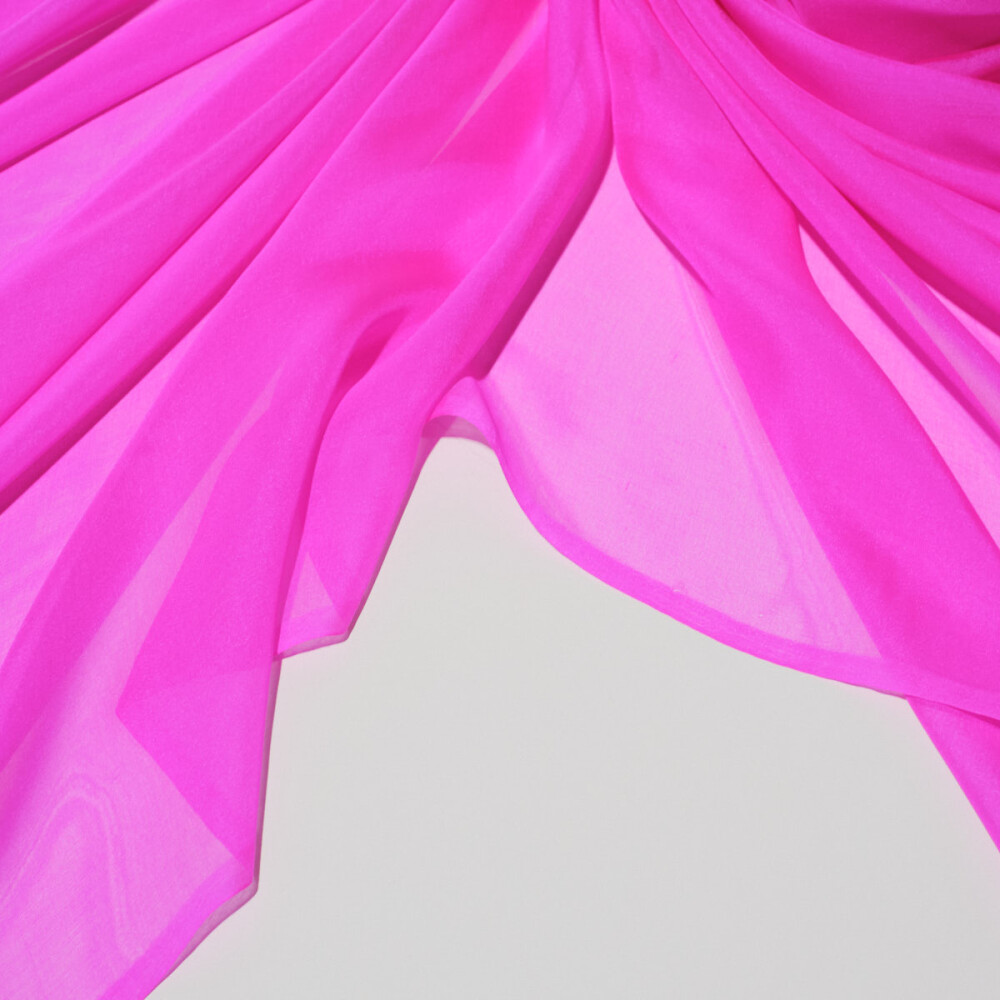 Voal de matase naturala CHIFFON Magenta light 