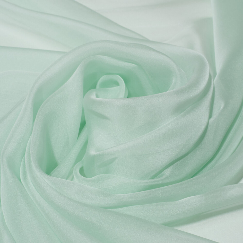 Voal de matase naturala CHIFFON Mint light