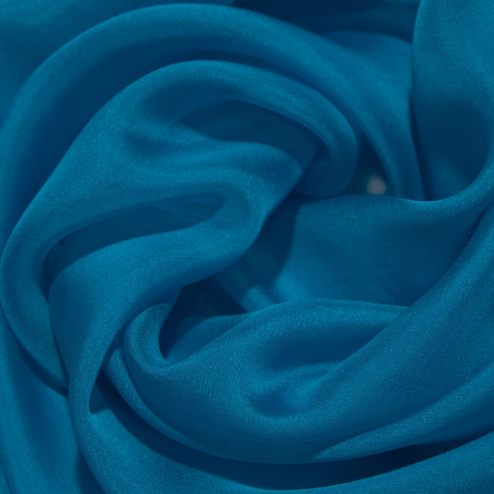 Voal de matase naturala CHIFFON Turqoise