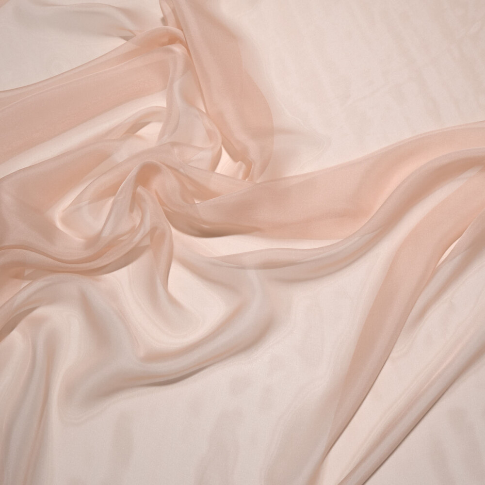 Voal de matase naturala CHIFFON Piersica