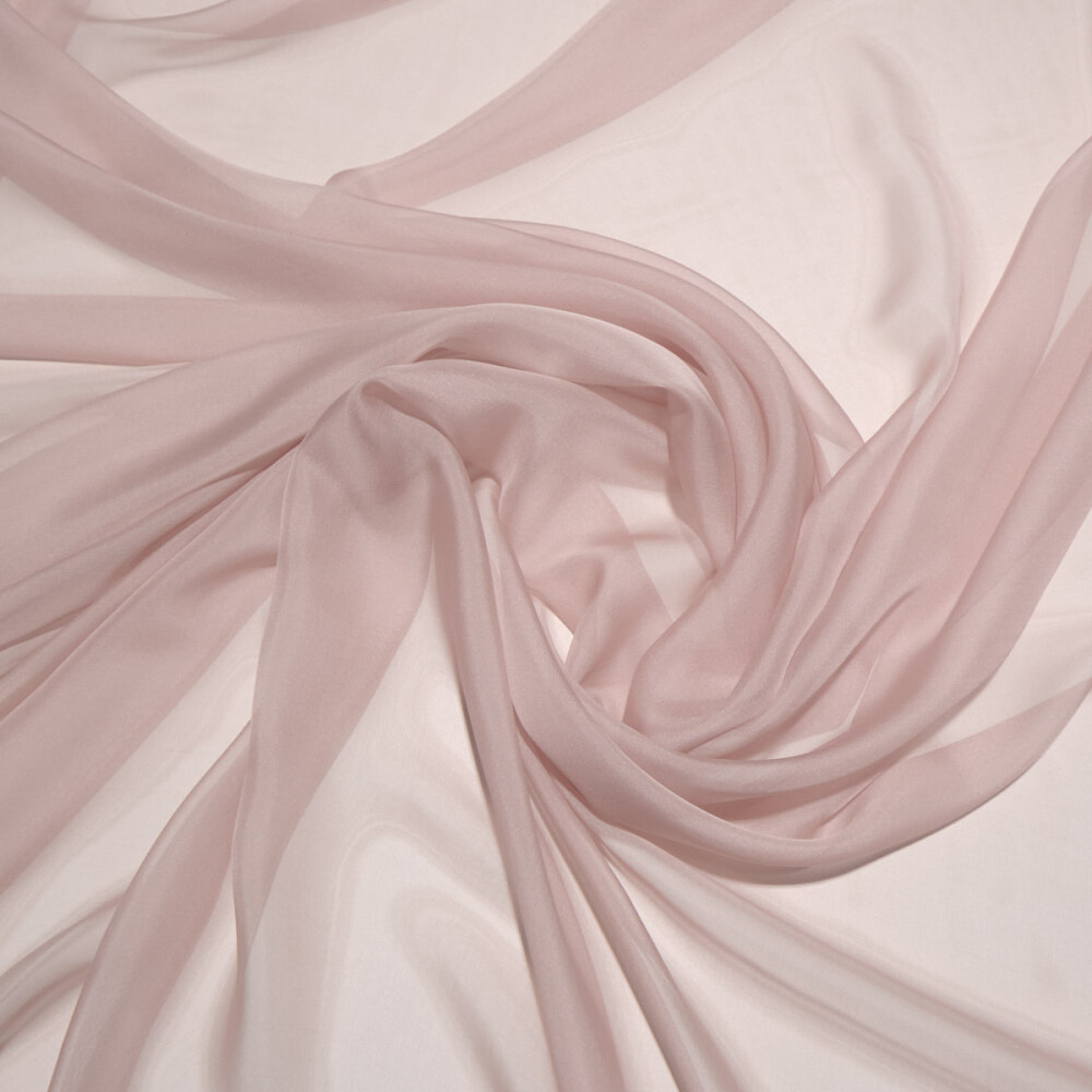 Voal de matase naturala CHIFFON Powder pink