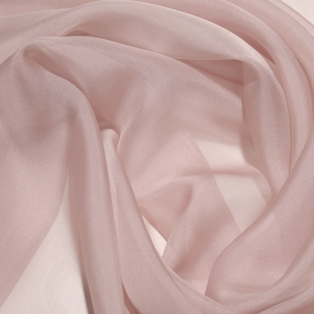 Voal de matase naturala CHIFFON Powder pink