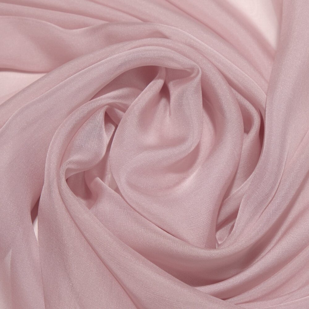 Voal de matase naturala CHIFFON Sepia rose