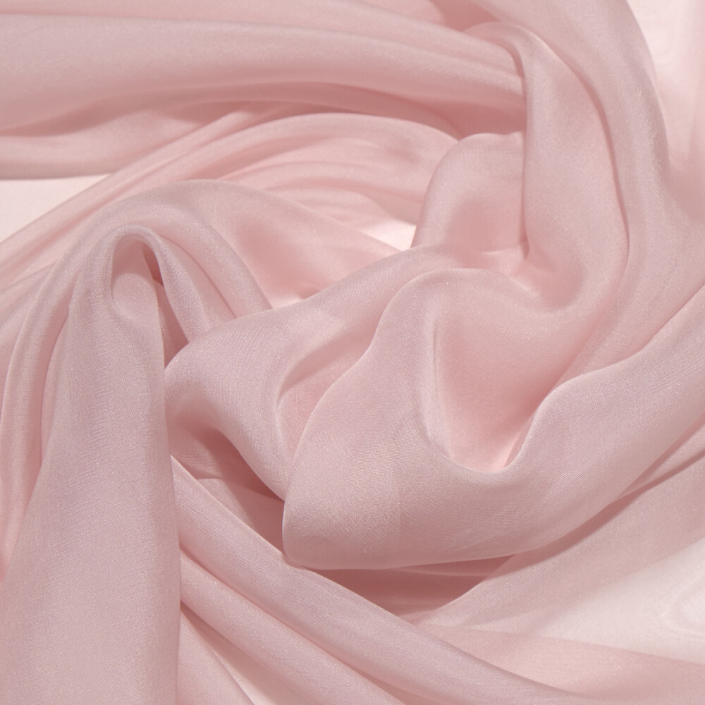 Voal de matase naturala CHIFFON Dusty pink