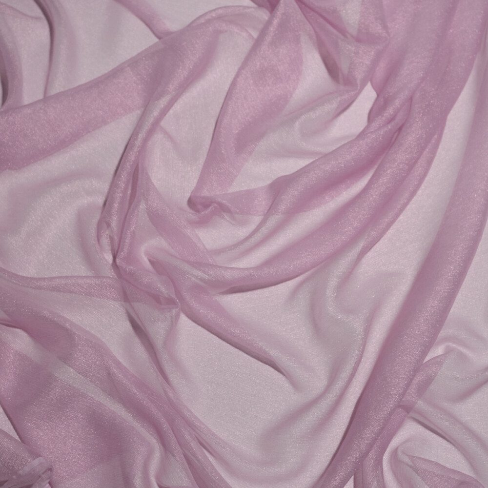 Voal de matase naturala peliculizat creponat Light pink 