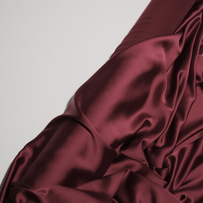 Crep satin elastic Francesca Burgundy