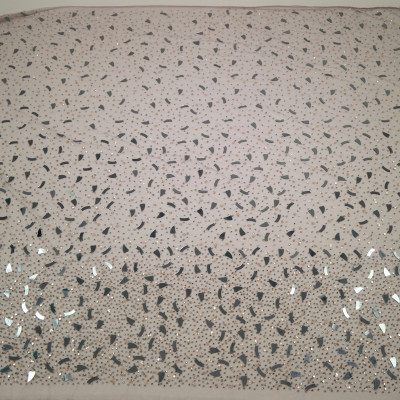 Dantela accesorizata cu oglinzi Titanium grey