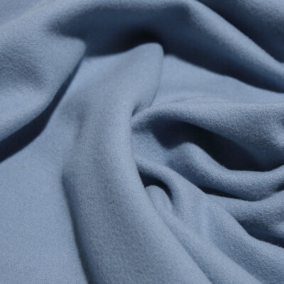 Stofa de lana Casha bleu - material gros, moale si elegant