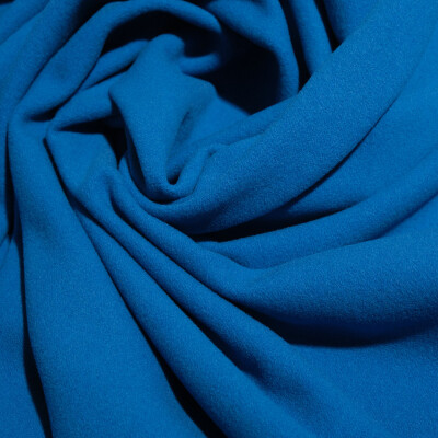 Stofa de lana Casha albastru cobalt - material gros, moale si elegant