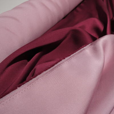Tafta fixa cu doua fete Burgundy roz pal 