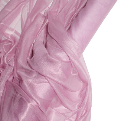Tul de matase naturala peliculizat Baby pink
