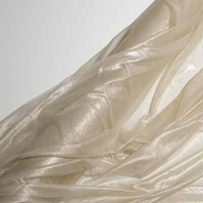 Tul de matase naturala peliculizat Light gold