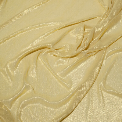 Voal elastic creponat cu fir metalic Gold dust