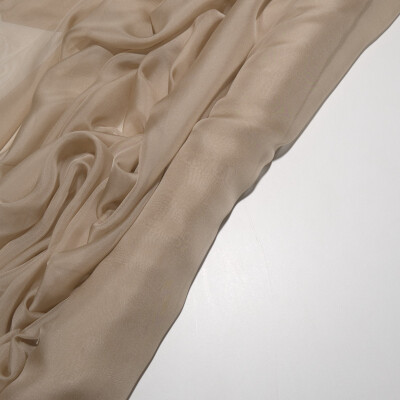 Voal de matase naturala CHIFFON Nude