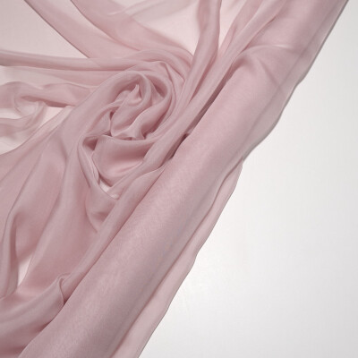 Voal de matase naturala CHIFFON Sepia rose