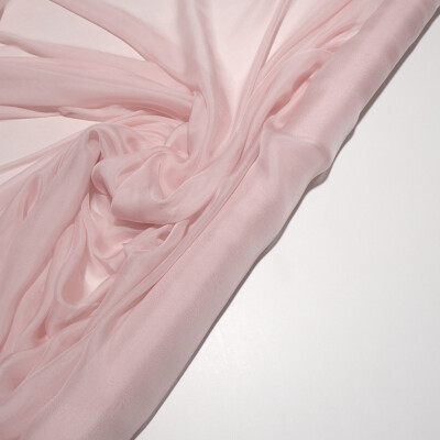 Voal de matase naturala CHIFFON Dusty pink