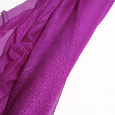 Voal de matase naturala peliculizat creponat Fuchsia raspberry 