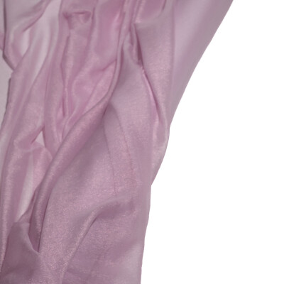 Voal de matase naturala peliculizat creponat Light pink 