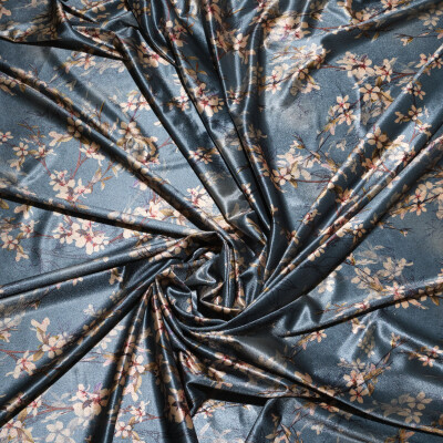 Catifea imprimata floral elastica Grey